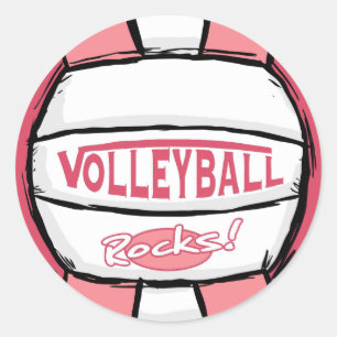 Adesivo Rosa de rochas do voleibol