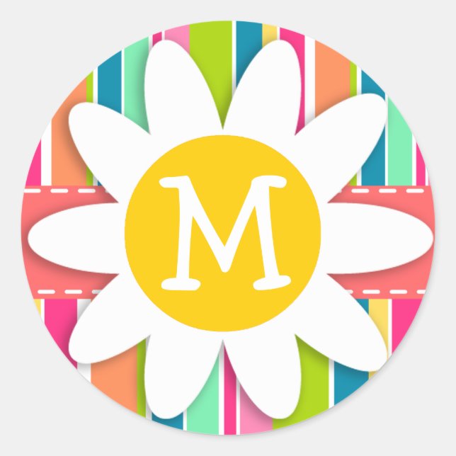 Adesivo Rosa de Salmão & Seafoam Green Strike; Daisy (Frente)