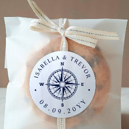 Adesivo Rosa de Vento Náutico Branco | Data de Marinho