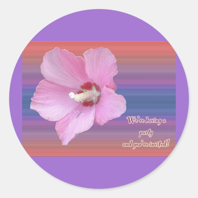 Adesivo Rosa do Convite de festas Sharon Sticker (Frente)