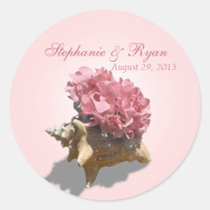 Adesivo Rosa do Hydrangea do litoral