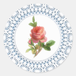 Adesivo Rosa Doily Sticker