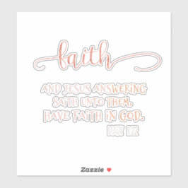 Adesivo Rosa Dourada Fé com Bíblia KJV Verse