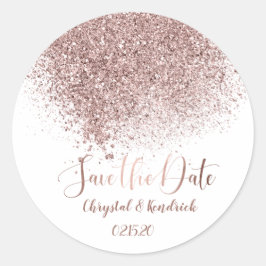 Adesivo Rosa Dourada Glitter Salve a Selo do Envelope de D