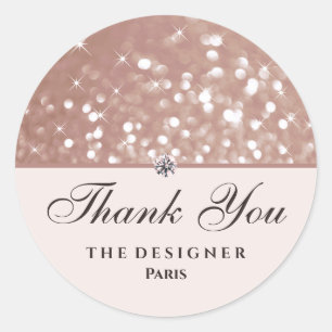 Adesivo Rosa Dourada Glitter Sparkle Stars Diamond Rhinest