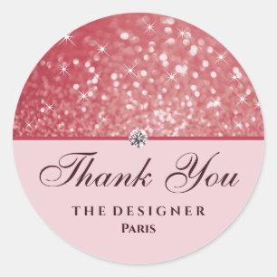 Adesivo Rosa Dourada Glitter Sparkle Stars Diamond Rhinest