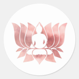 Adesivo Rosa Dourada Textura de Watercolor - Zen de Medita