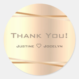 Adesivo Rosa Dourado Abige Gradient Simples Ombro Obrigado