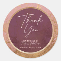 Rosa Dourado aniversário de 40 anos Party Obrigado