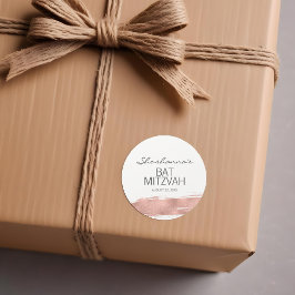 Adesivo Rosa Dourado BrushAVBat Mitzvah Sticker