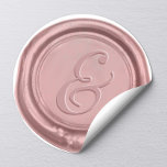 Adesivo Rosa Dourado Casamento Ampersand Wax Seal<br><div class="desc">Vinhetas de cera de rosa Dourada de Casamento Ampersand.</div>