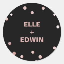 Rosa Dourado e preto | Focos De Envelope De Casame