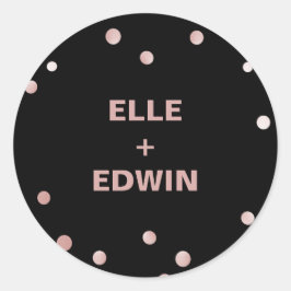 Adesivo Rosa Dourado e preto | Focos De Envelope De Casame