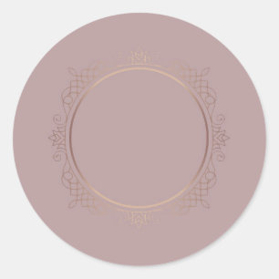 Adesivo Rosa Dourado Elegante Modelo em Branco Adicione Se