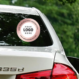 Adesivo Rosa Dourado Logotipo de empresa Website Carro da