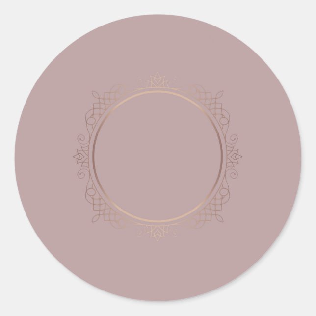 Adesivo Rosa Dourado Modelo em Branco Adicionar Texto Eleg (Frente)