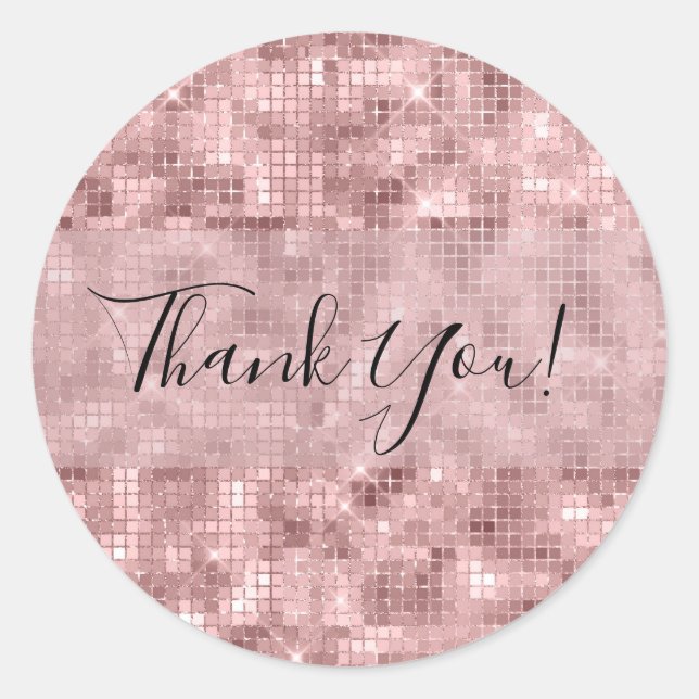 Adesivo Rosa Dourado Rosa Luxo Brilhante Festa de Garota B (Frente)