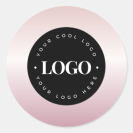 Adesivo Rosa Dourado Rosa Seu Logotipo Personalizado Aqui