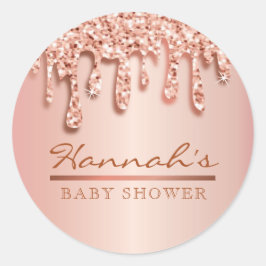 Adesivo Rosa Dourado Sparkle Drive Drive Chá de fraldas St