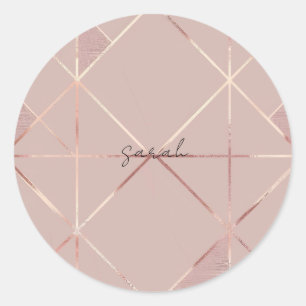 Adesivo Rosa Dourado Sticker