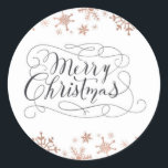Adesivo Rosa Dourado Winter Wonderland Christmas Stickers<br><div class="desc">Faux Rosa Gold Foil Winter Wonderland Christmas Stickers</div>