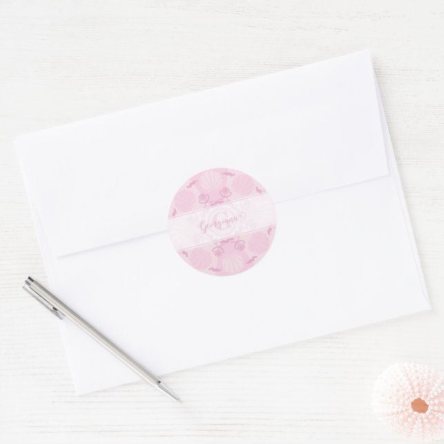 Adesivo Rosa Dusky Personalizado Grande Milênio Mandala (Envelope)