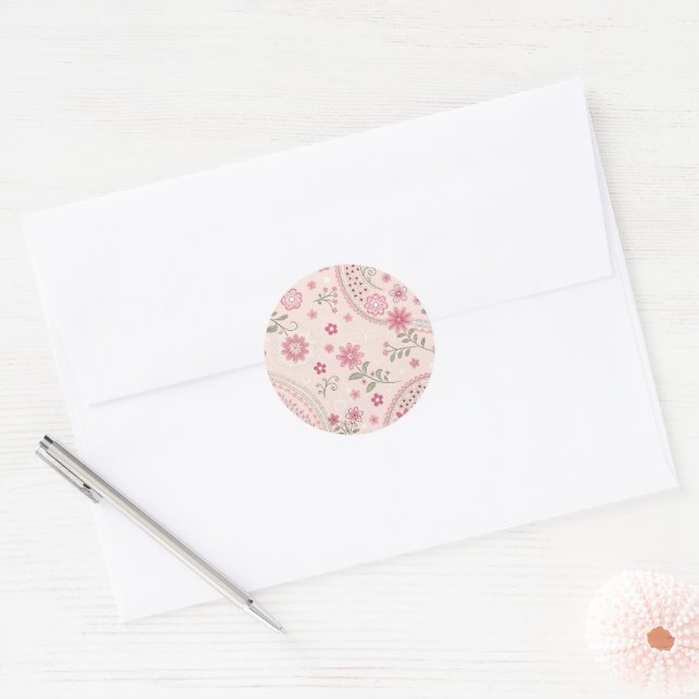 Adesivo Rosa e flores rosa mudas (Envelope)