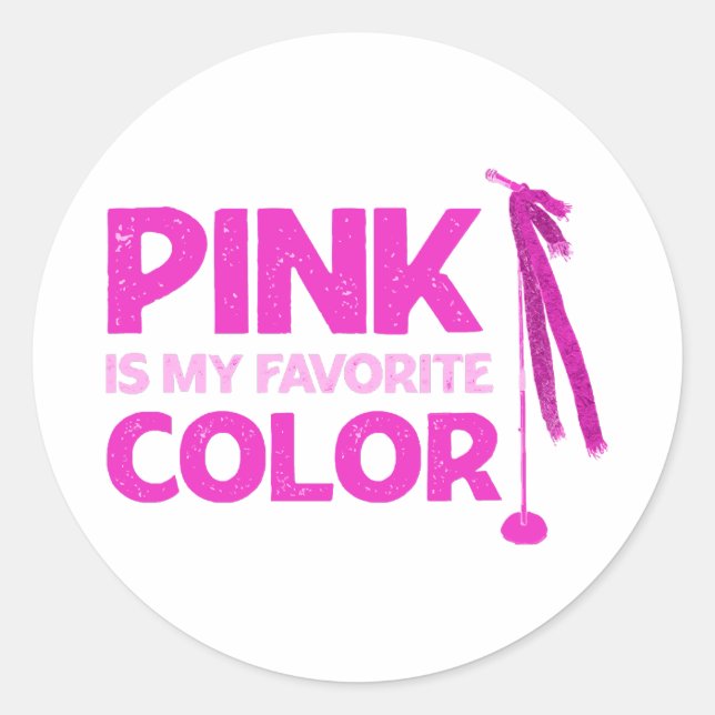 Adesivo Rosa É Minha Cor Favorita (Frente)