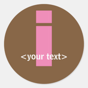 Adesivo Rosa e monograma de Brown - letra mim
