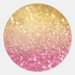 Adesivo rosa e olhar do brilho do ouro
