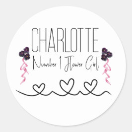 Adesivo Rosa e roxo floral menina das flores 