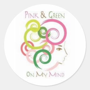 Adesivo Rosa e verde em minha mente