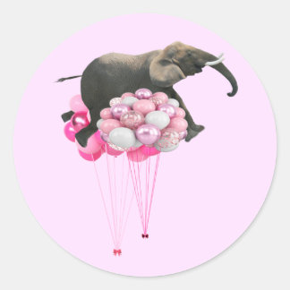 Adesivo Rosa Elefante Flutuante
