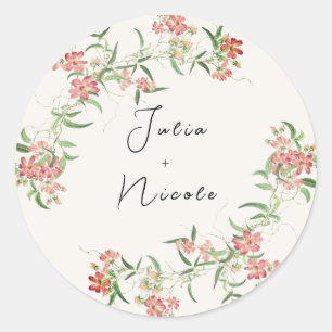 Adesivo Rosa Flor Silvestre Primavera Grinalda Casamento