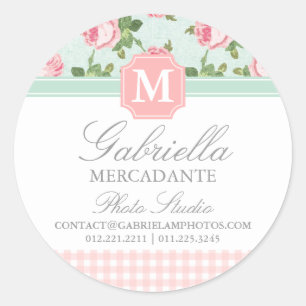 Adesivo Rosa Floral Personalizado para Shabby & Chic Vinta
