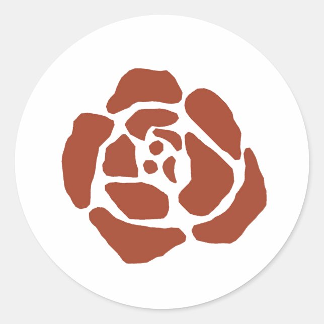 Adesivo Rosa Flower Motif Block Impressão Stickers (Frente)