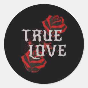 Adesivo Rosa Gothic Punk Love Namorados Student Rock Music