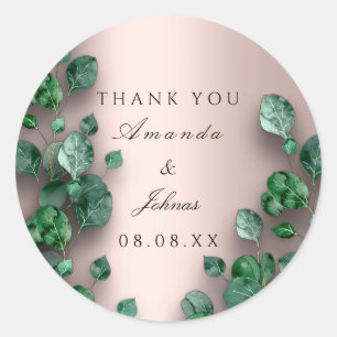 Adesivo Rosa Green Eucalyptus Woodland Casamento