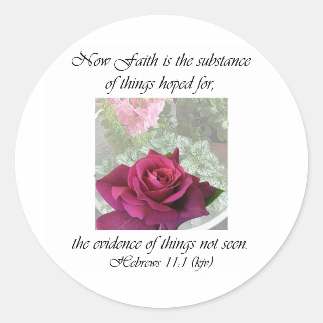 Adesivo Rosa ~ Hebraicos 11:1 (Frente)