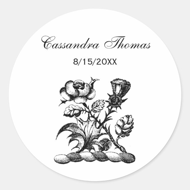 Adesivo Rosa Heráldico e Este Casaco de Braços Crest Emble (Frente)