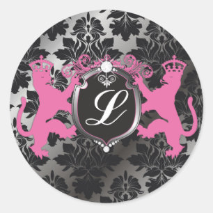 Adesivo Rosa Luxe da heráldica do leão 311