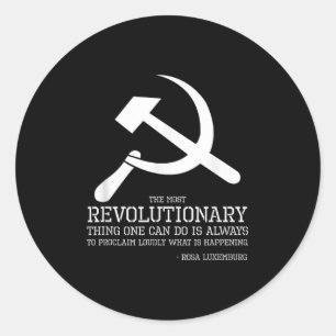Adesivo Rosa Luxemburg Quote - Socialista & Comunista