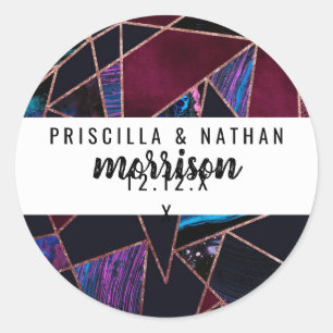 Adesivo Rosa Luxuroso Dourado mármico de tinta líquida