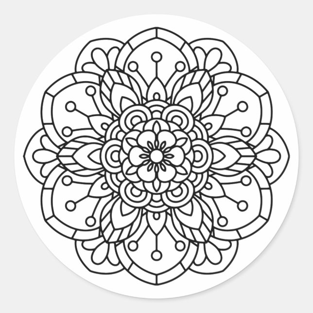 Adesivo Rosa Mandala (Frente)