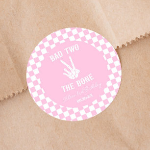 Adesivo Rosa Mau, Dois Da Festa Do segundo aniversário De