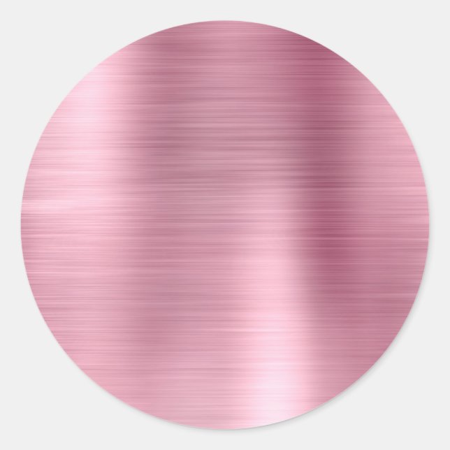 Adesivo Rosa Metálico Falso em Branco (Frente)