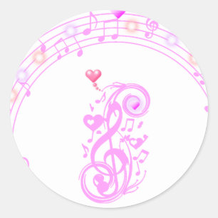 Adesivo Rosa, notas musicais de Love_