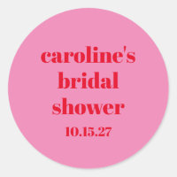 Rosa Ousado Vermelho Moderno Divertido Chuveiro de