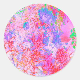 Adesivo Rosa Pastel e Vermelho com Paisagem de Hortênsia A