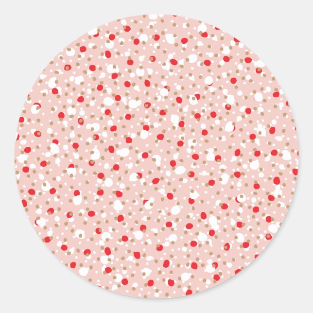 Adesivo Rosa Pastel Sprinkles Feriado (Frente)